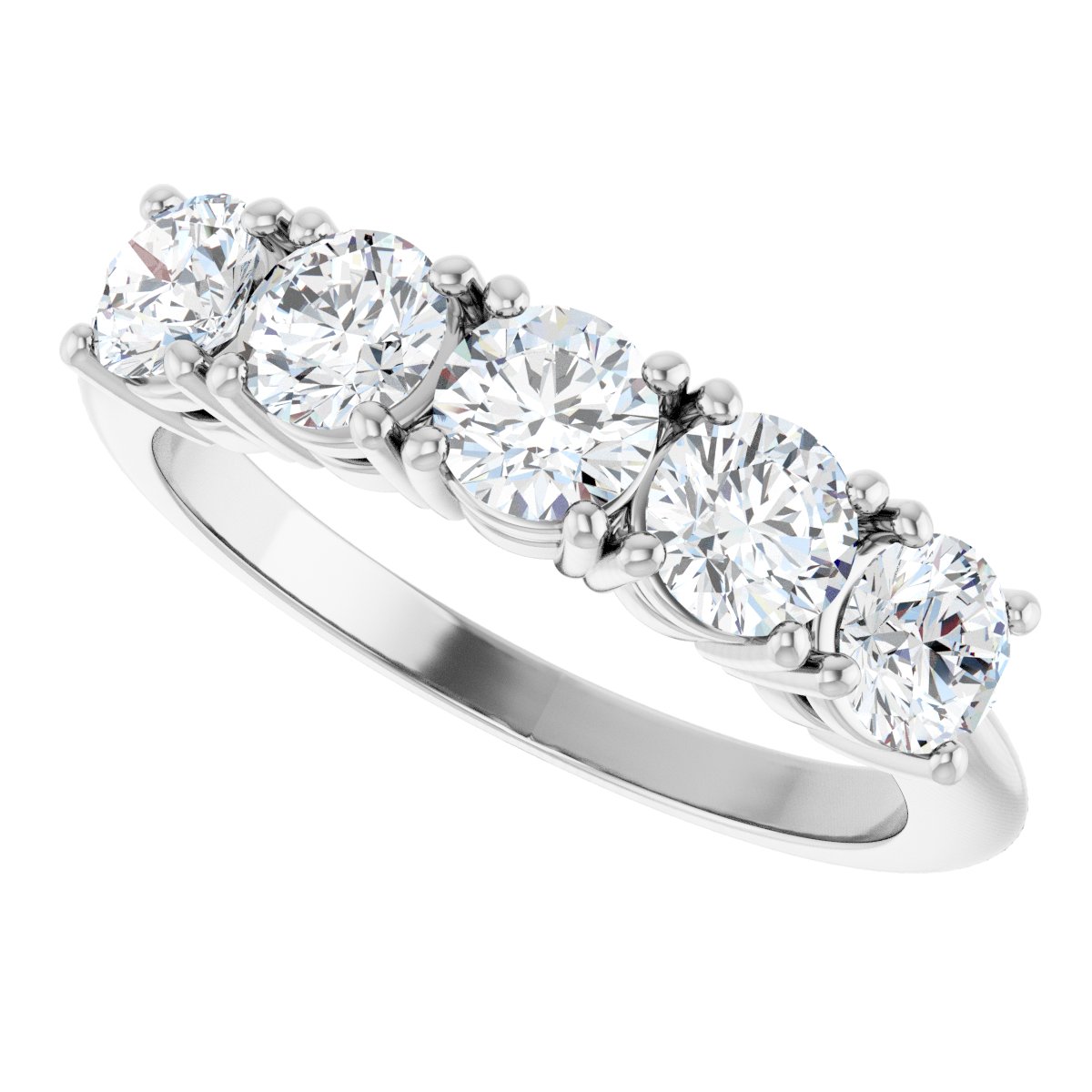 1 1/3 Ctw Lab-Grown Diamond Anniversary Band - White Gold - Lab Grown Diamond