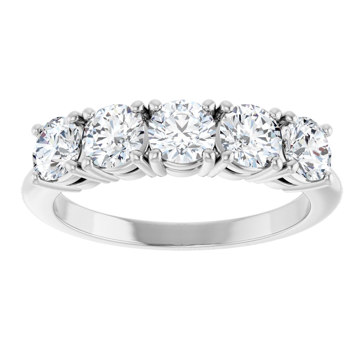 1 1/3 Ctw Lab-Grown Diamond Anniversary Band - White Gold - Lab Grown Diamond