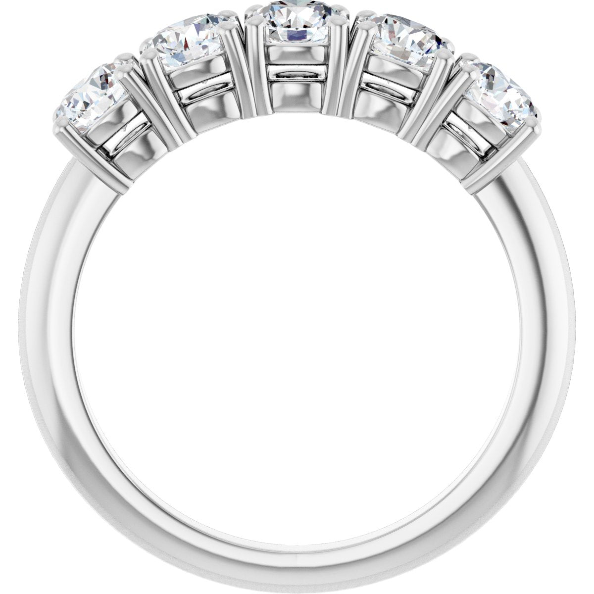 1 1/3 Ctw Lab-Grown Diamond Anniversary Band - White Gold - Lab Grown Diamond