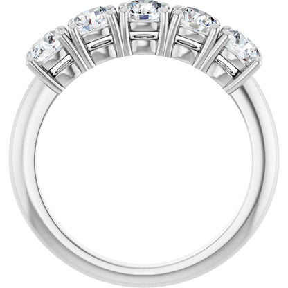 1 1/3 Ctw Lab-Grown Diamond Anniversary Band - White Gold - Lab Grown Diamond