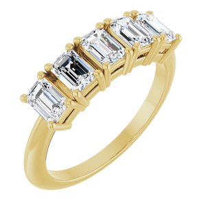 1 5/8 Ctw Emerald Lab-Grown Diamond Anniversary Band