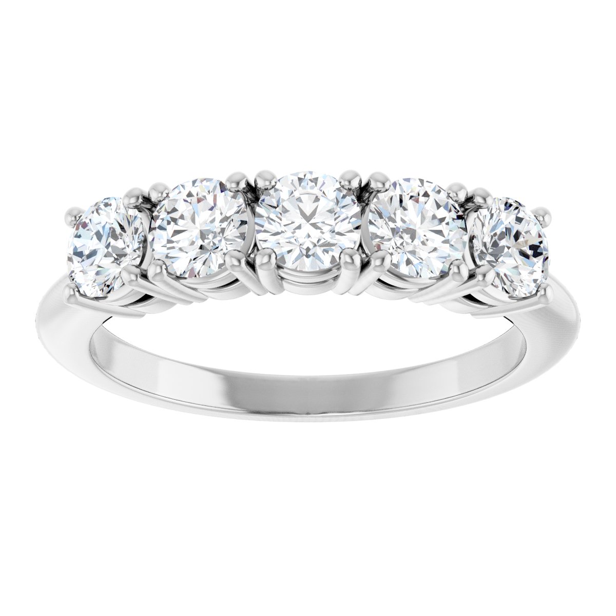 1 1/5 Ctw Lab-Grown Diamond Anniversary Band - White Gold - Lab Grown Diamond