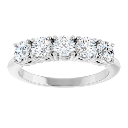 1 1/5 Ctw Lab-Grown Diamond Anniversary Band - White Gold - Lab Grown Diamond
