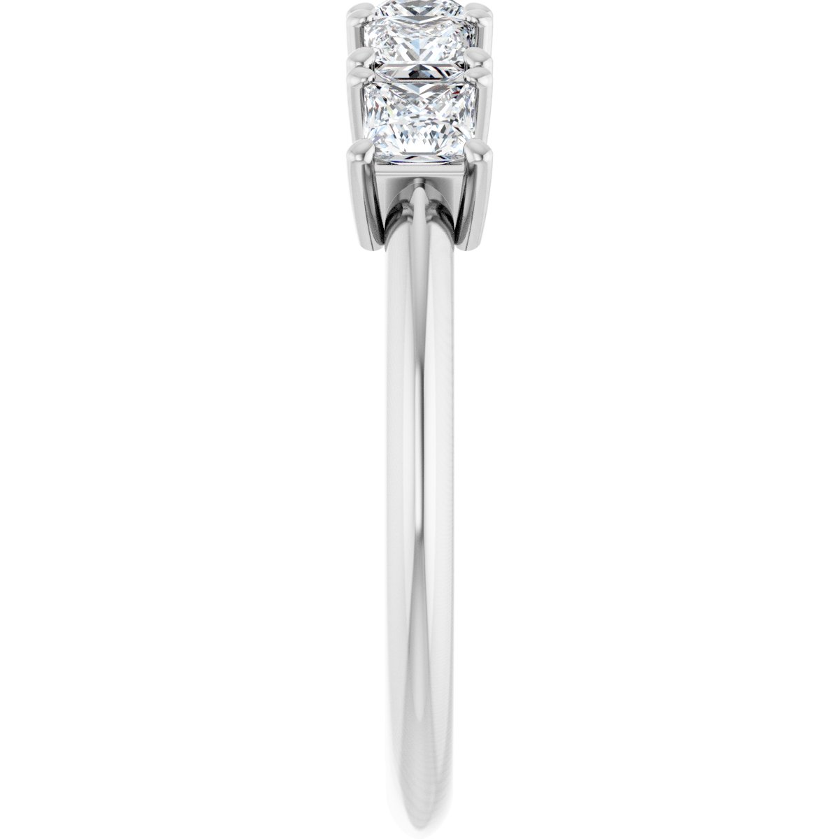 3/4 Ctw Square Lab-Grown Diamond Anniversary Band - White Gold - Lab Grown Diamond