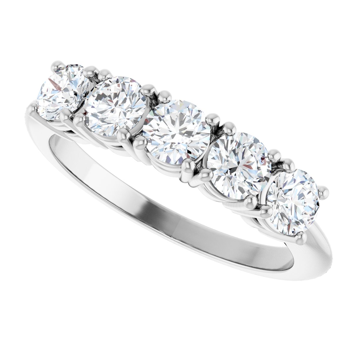 1 1/5 Ctw Lab-Grown Diamond Anniversary Band - White Gold - Lab Grown Diamond