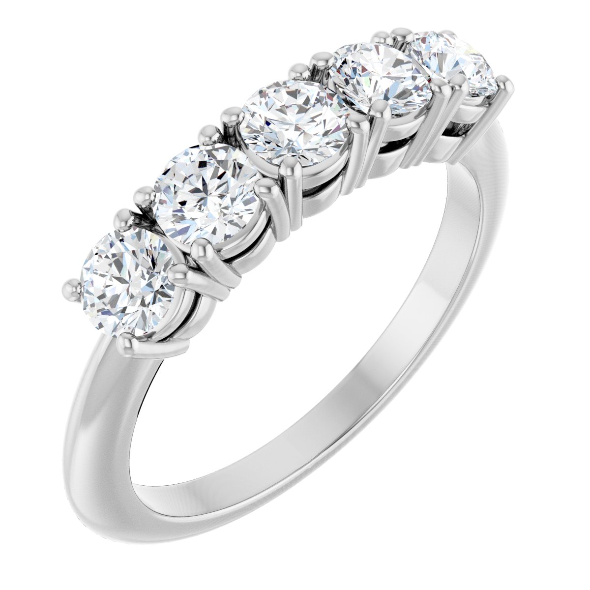 1 Ctw Lab-Grown Diamond Anniversary Band - White Gold - Lab Grown Diamond