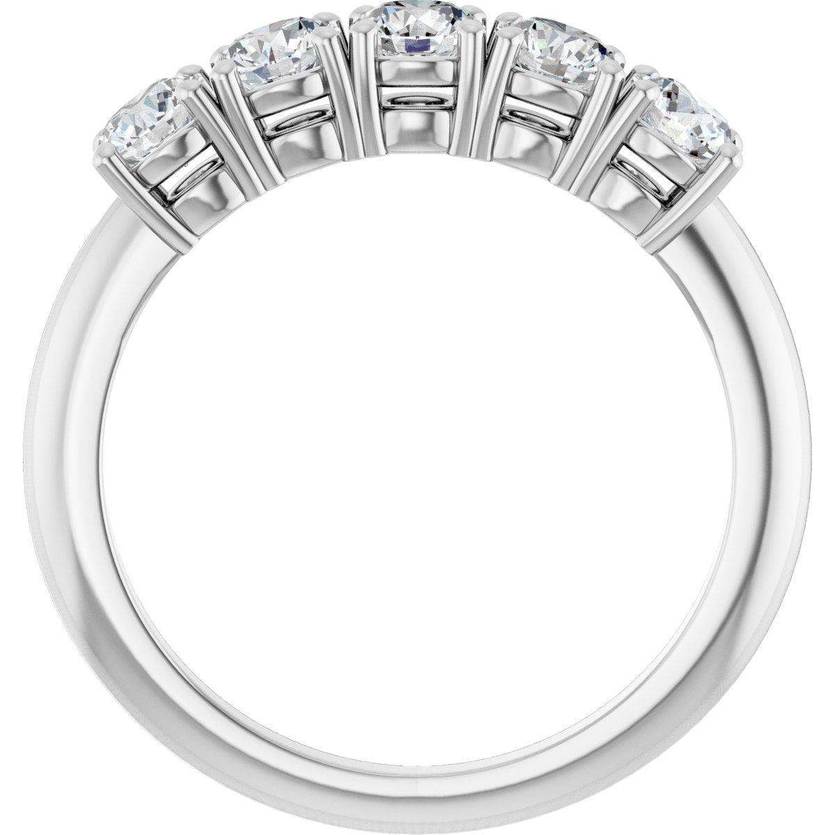 1 Ctw Lab-Grown Diamond Anniversary Band - White Gold - Lab Grown Diamond