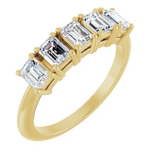 1 1/4 Ctw Emerald Lab-Grown Diamond Anniversary Band