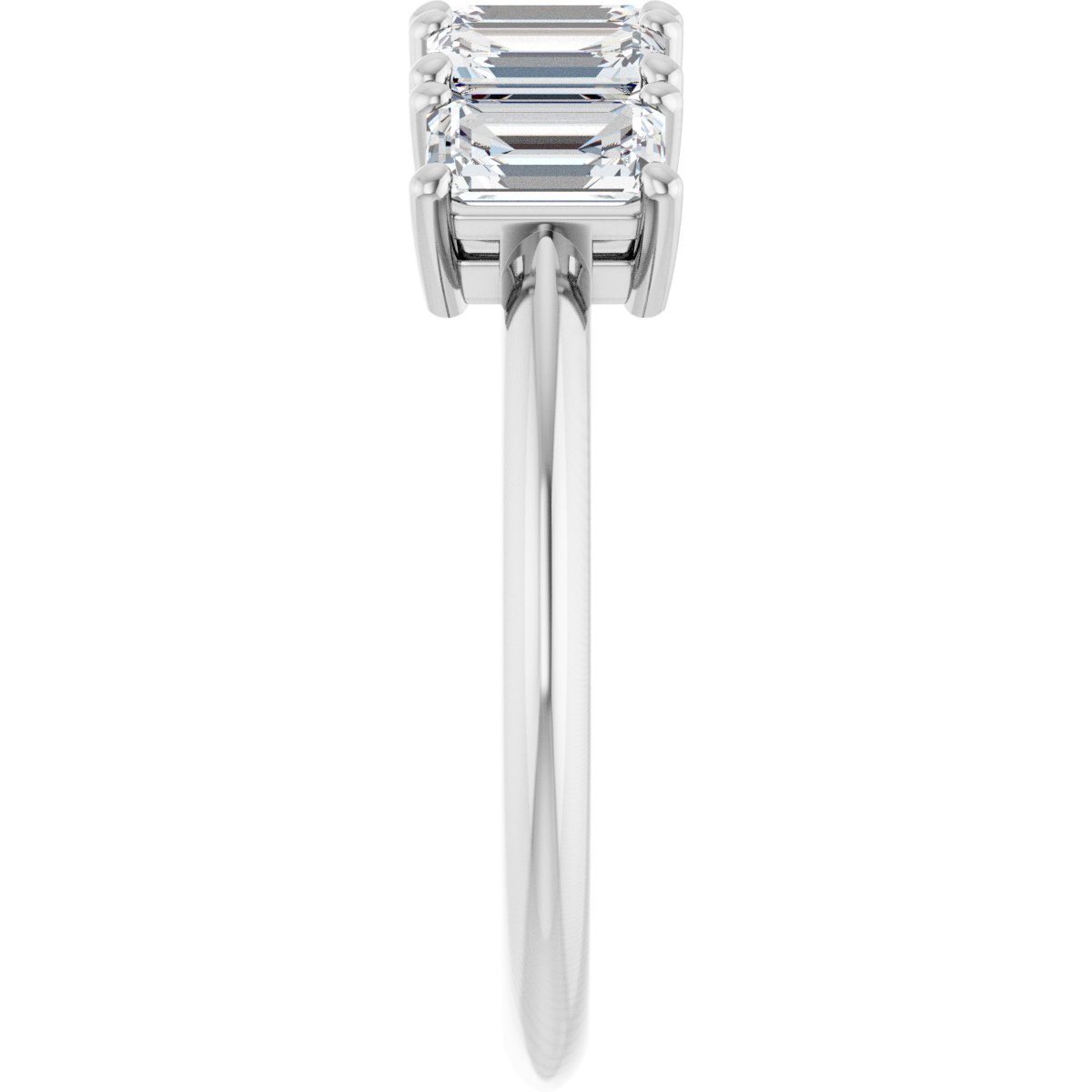 1 7/8 Ctw Emerald Lab-Grown Diamond Anniversary Band - White Gold - Lab Grown Diamond