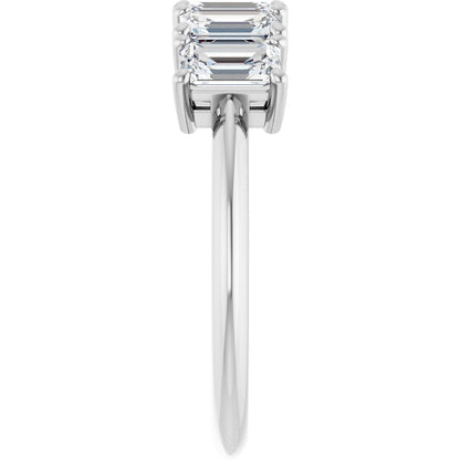 1 7/8 Ctw Emerald Lab-Grown Diamond Anniversary Band - White Gold - Lab Grown Diamond