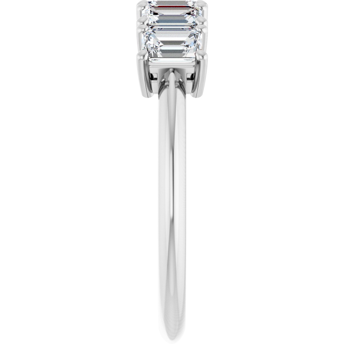1 1/4 Ctw Emerald Lab-Grown Diamond Anniversary Band - White Gold - Lab Grown Diamond