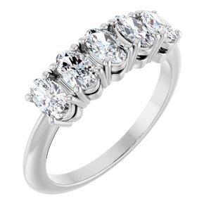 9/10 Ctw Oval Lab-Grown Diamond Anniversary Band