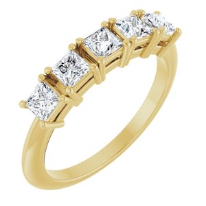 3/4 Ctw Square Lab-Grown Diamond Anniversary Band
