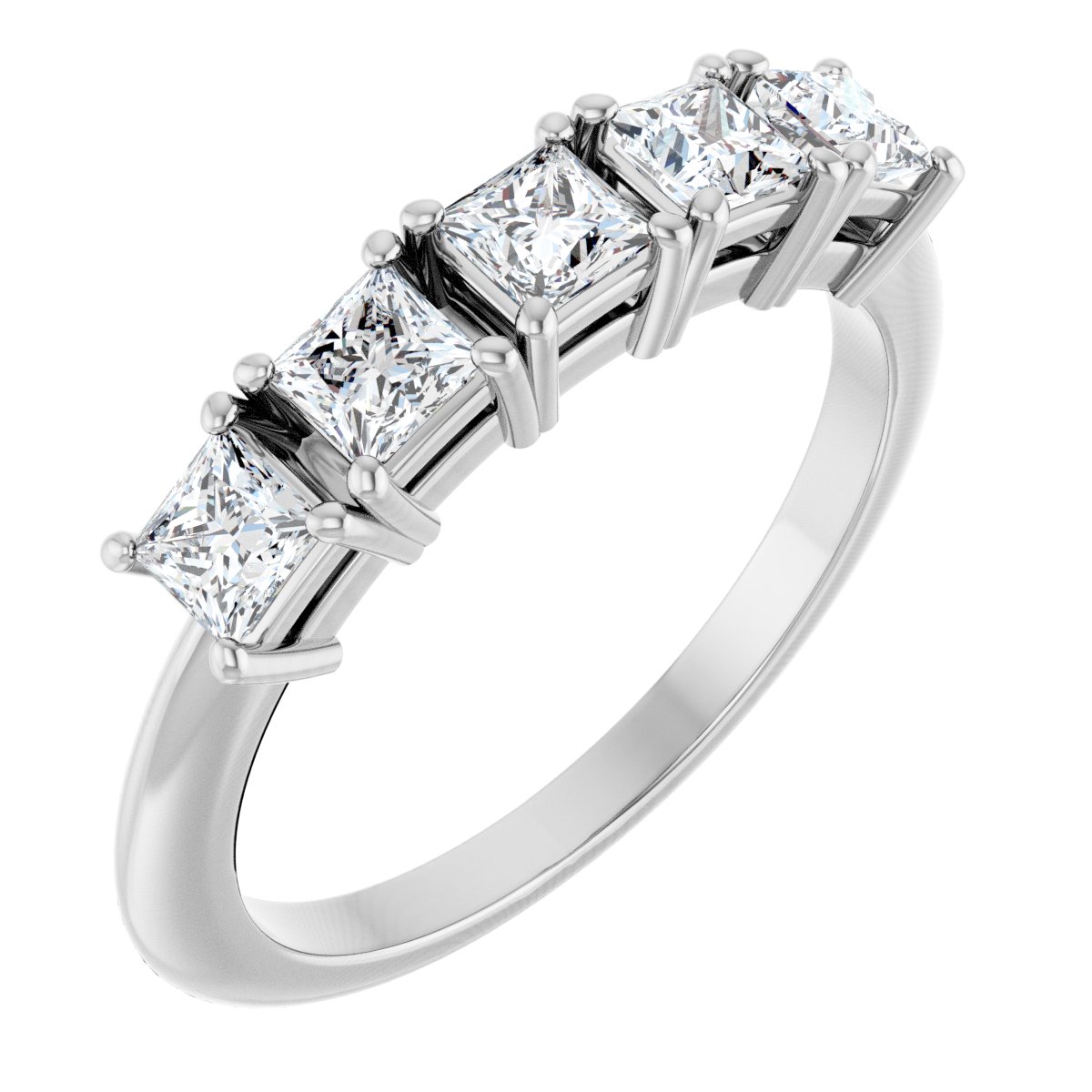 3/4 Ctw Square Lab-Grown Diamond Anniversary Band
