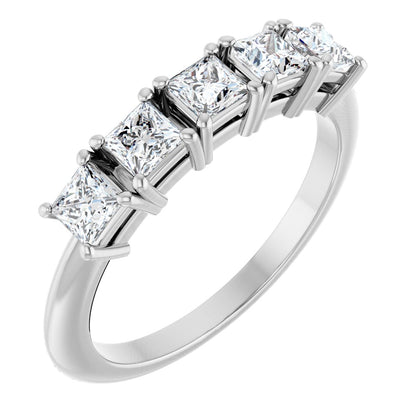3/4 Ctw Square Lab-Grown Diamond Anniversary Band