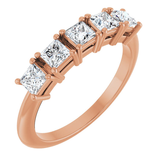 3/4 Ctw Square Lab-Grown Diamond Anniversary Band