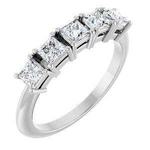 3/4 Ctw Square Lab-Grown Diamond Anniversary Band