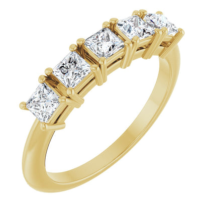 3/4 Ctw Square Lab-Grown Diamond Anniversary Band