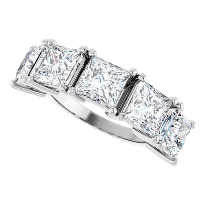 7 Ctw Square Lab-Grown Diamond Anniversary Band - White Gold - Lab Grown Diamond