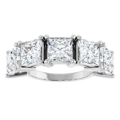 7 Ctw Square Lab-Grown Diamond Anniversary Band - White Gold - Lab Grown Diamond