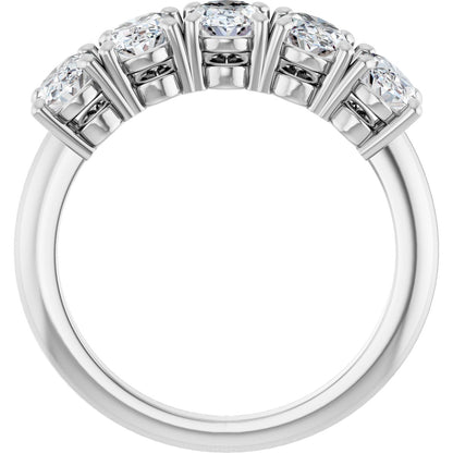 2 Ctw Oval Lab-Grown Diamond Anniversary Band - White Gold - Lab Grown Diamond
