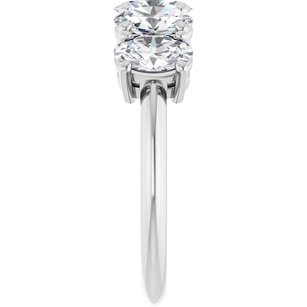 2 Ctw Oval Lab-Grown Diamond Anniversary Band - White Gold - Lab Grown Diamond