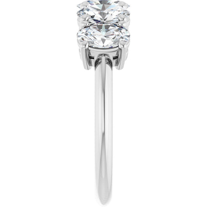 2 Ctw Oval Lab-Grown Diamond Anniversary Band - White Gold - Lab Grown Diamond