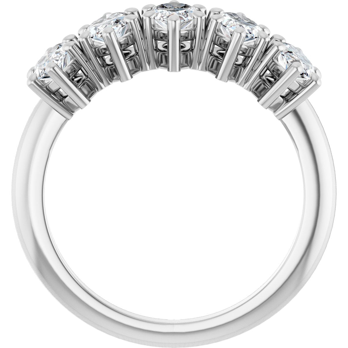 1 5/8 Ctw Marquise Lab-Grown Diamond Anniversary Band - White Gold - Lab Grown Diamond