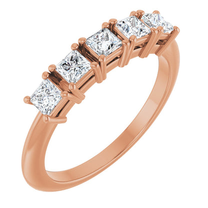 1/2 Ctw Square Lab-Grown Diamond Anniversary Band