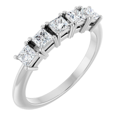 1/2 Ctw Square Lab-Grown Diamond Anniversary Band