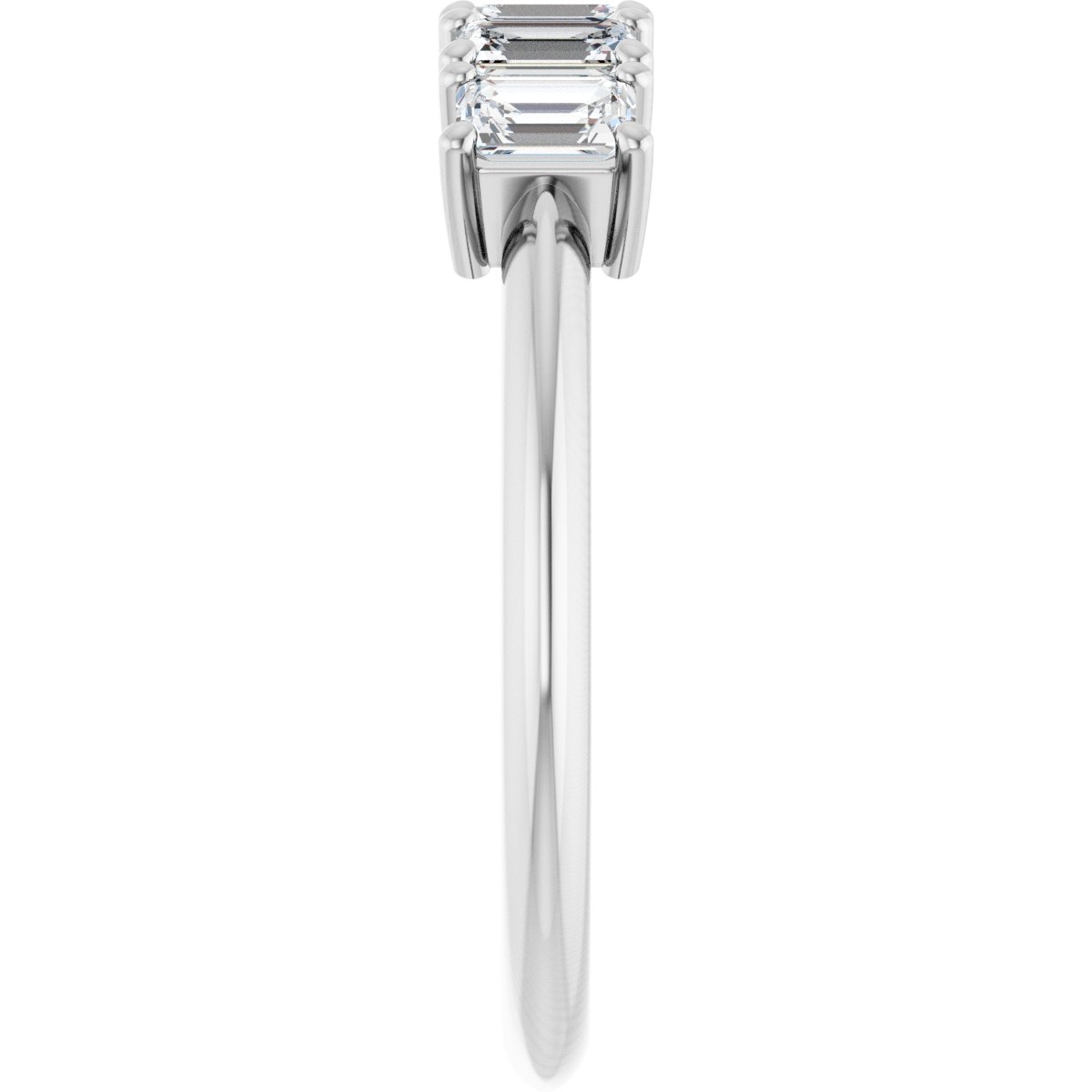 3/4 Ctw Emerald Lab-Grown Diamond Anniversary Band - White Gold - Lab Grown Diamond