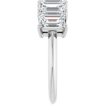 2 1/2 Ctw Emerald Lab-Grown Diamond Anniversary Band - White Gold - Lab Grown Diamond