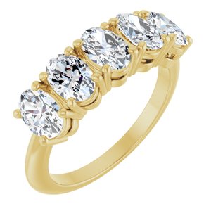 2 Ctw Oval Lab-Grown Diamond Anniversary Band