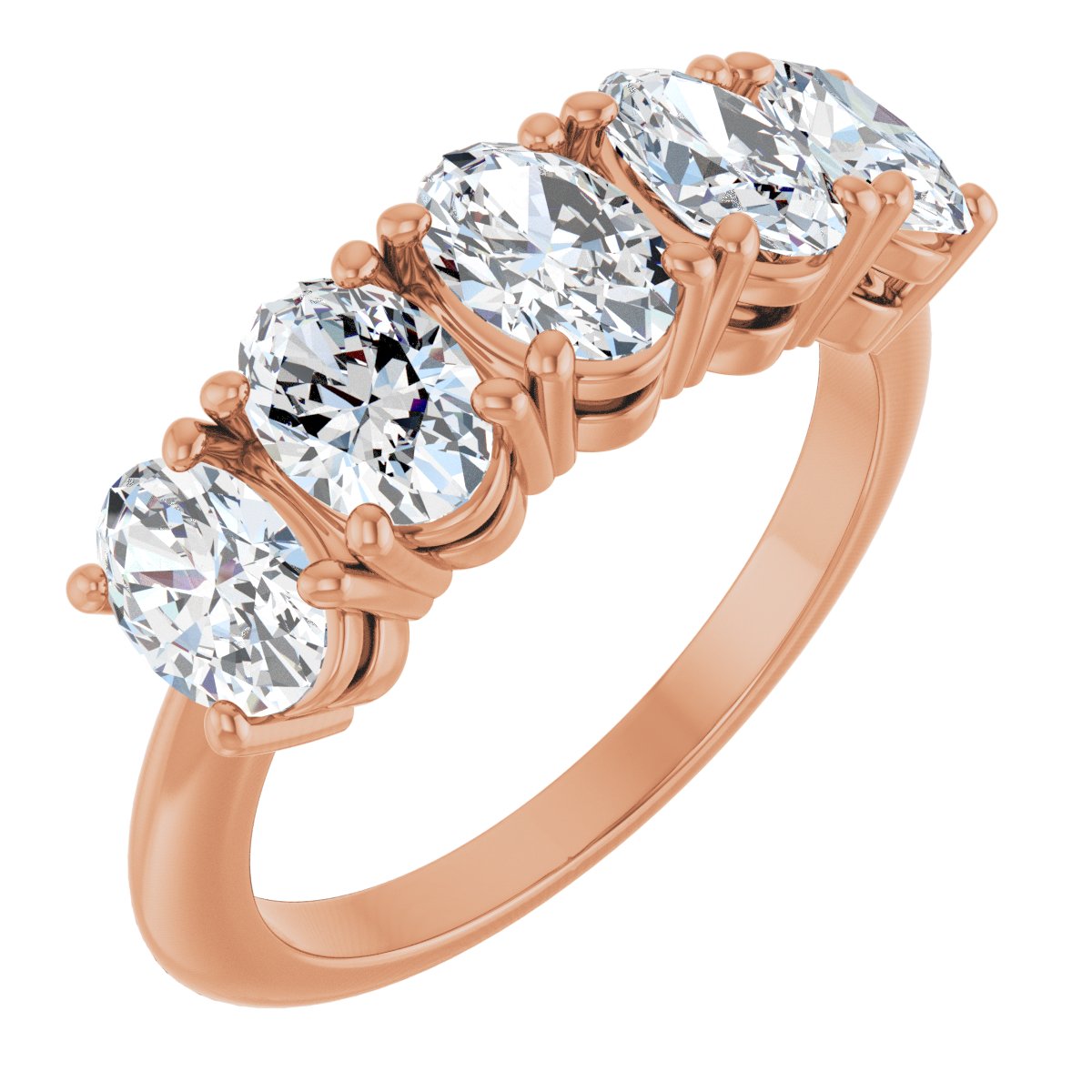 2 Ctw Oval Lab-Grown Diamond Anniversary Band