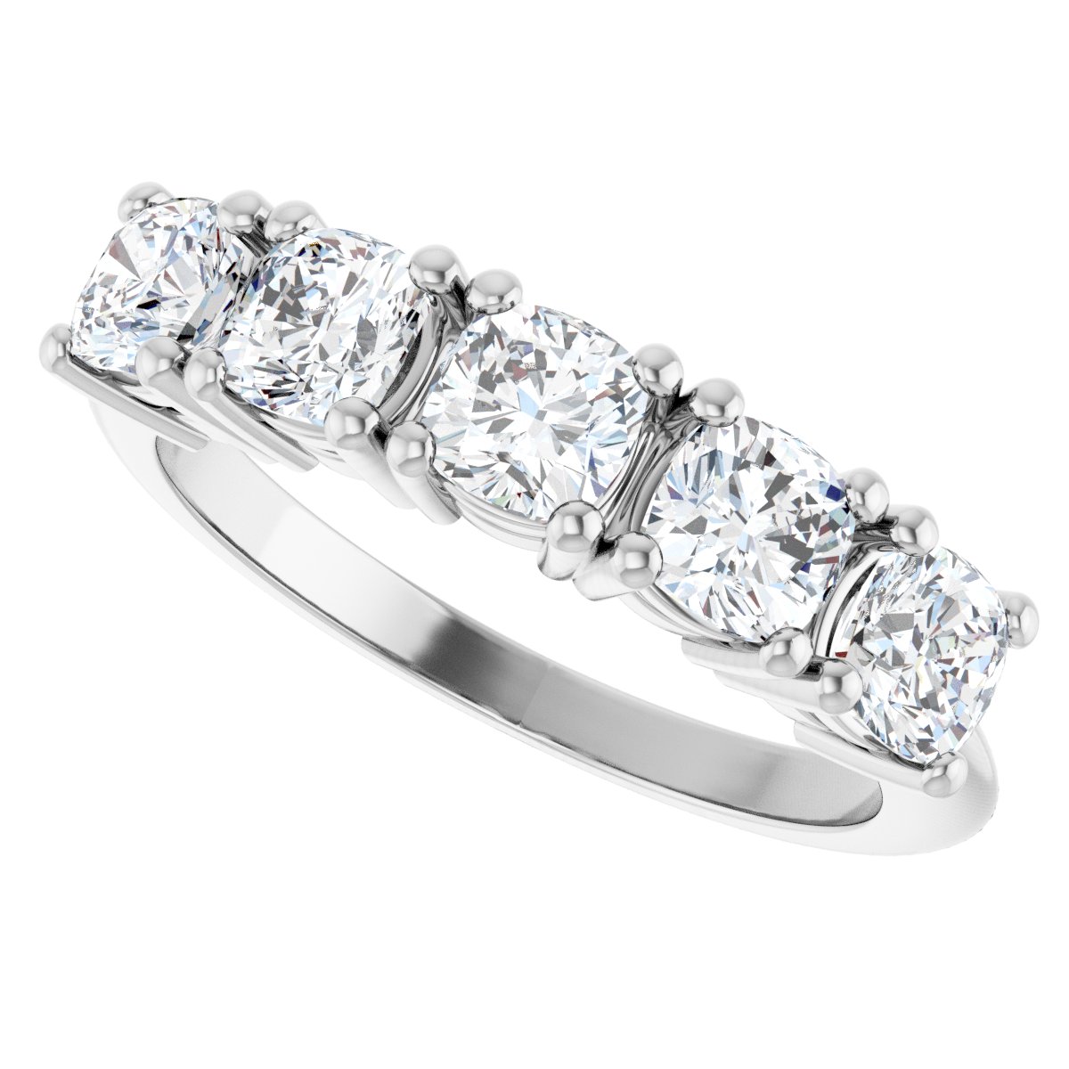 1 5/8 Ctw Cushion Lab-Grown Diamond Anniversary Band - White Gold - Lab Grown Diamond
