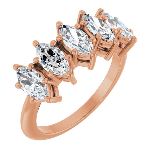 1 5/8 Ctw Marquise Lab-Grown Diamond Anniversary Band