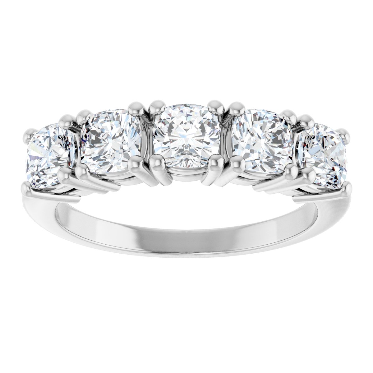 1 5/8 Ctw Cushion Lab-Grown Diamond Anniversary Band - White Gold - Lab Grown Diamond