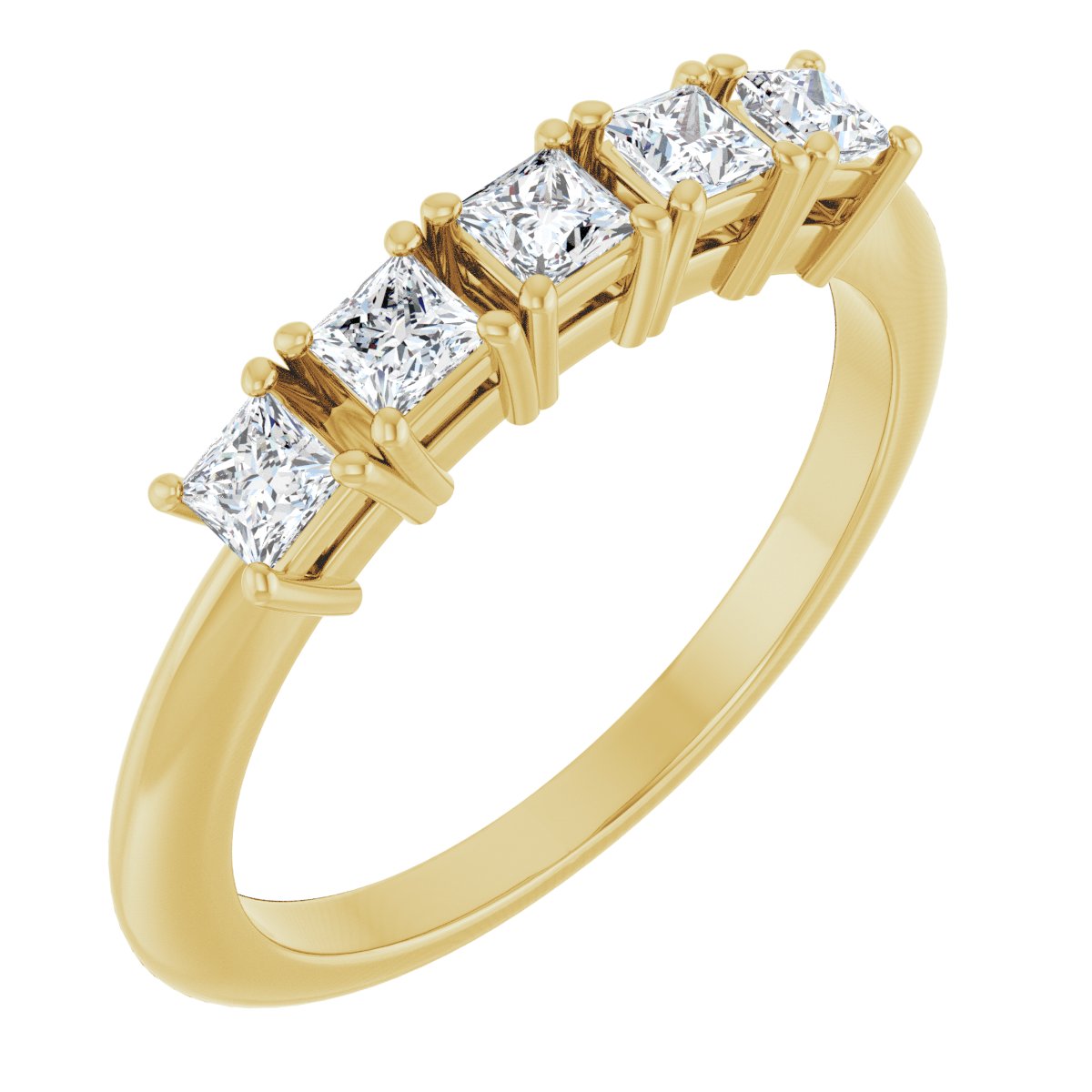 1/2 Ctw Square Lab-Grown Diamond Anniversary Band