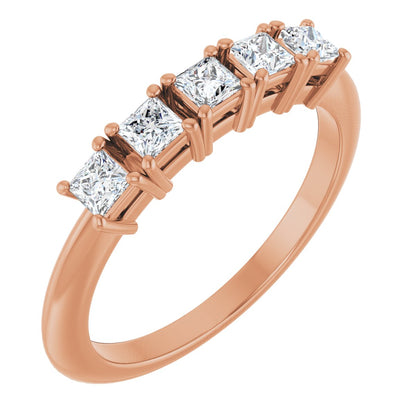 1/2 Ctw Square Lab-Grown Diamond Anniversary Band