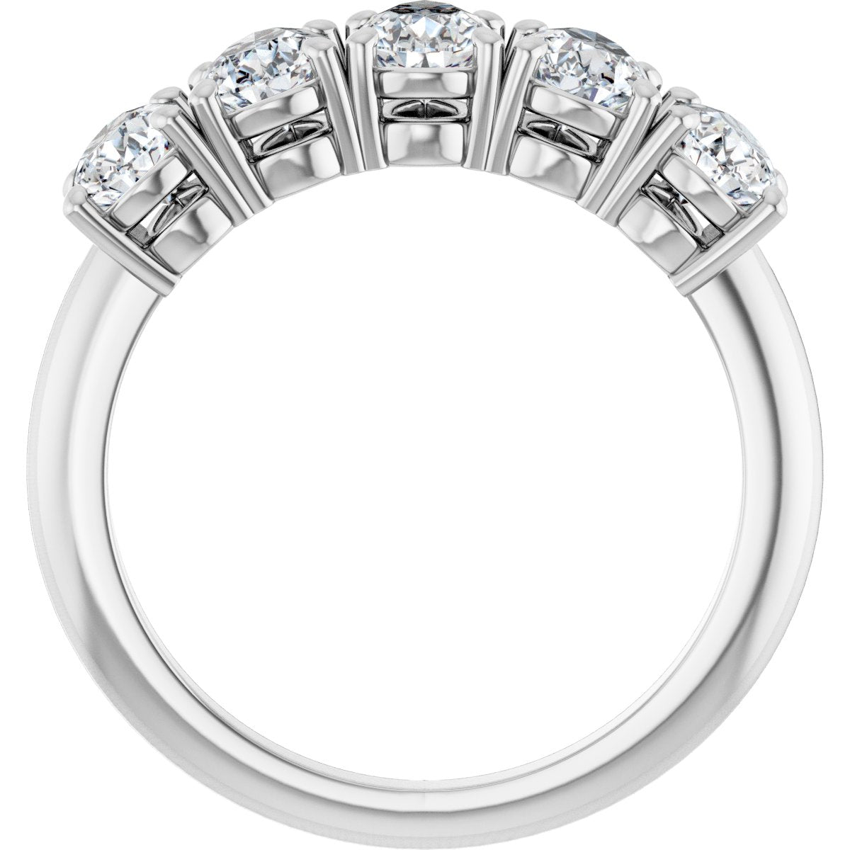 1 5/8 Ctw Pear Lab-Grown Diamond Anniversary Band - White Gold - Lab Grown Diamond