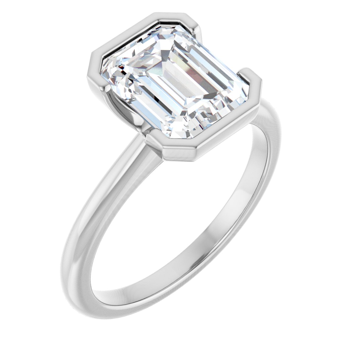 2 1/2 Ctw Emerald Lab-Grown Diamond Engagement Ring