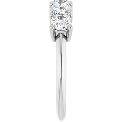 1 5/8 Ctw Cushion Lab-Grown Diamond Anniversary Band - White Gold - Lab Grown Diamond