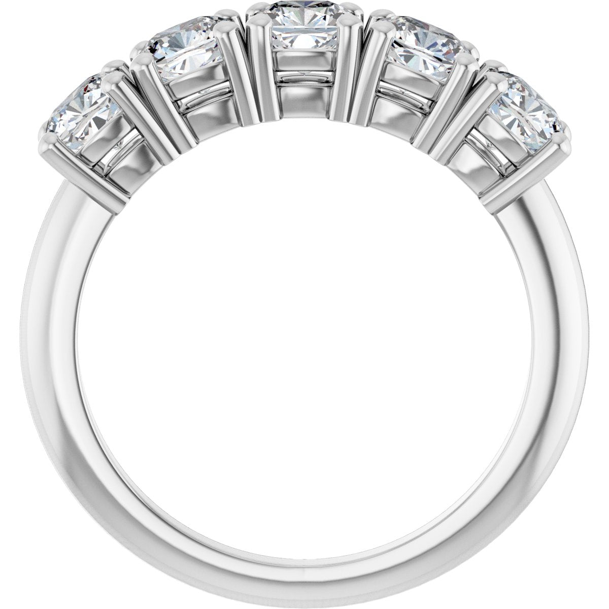 1 5/8 Ctw Cushion Lab-Grown Diamond Anniversary Band - White Gold - Lab Grown Diamond