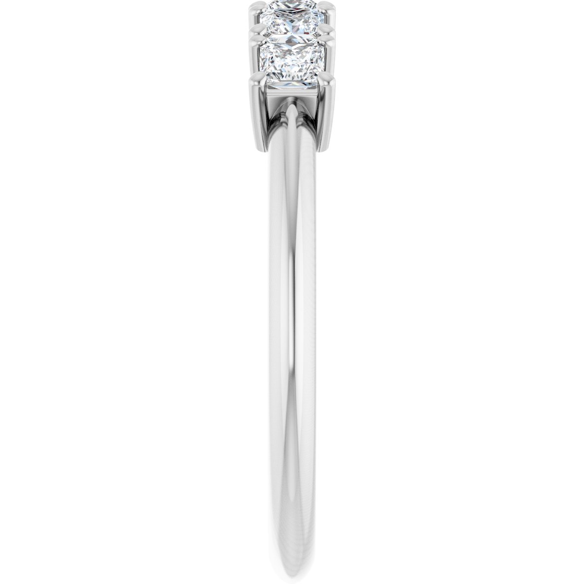 1/2 Ctw Square Lab-Grown Diamond Anniversary Band - White Gold - Lab Grown Diamond