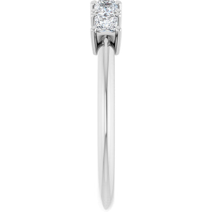 1/2 Ctw Square Lab-Grown Diamond Anniversary Band - White Gold - Lab Grown Diamond