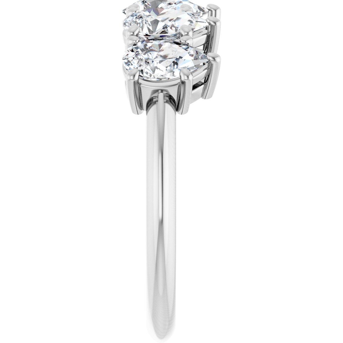 1 5/8 Ctw Pear Lab-Grown Diamond Anniversary Band - White Gold - Lab Grown Diamond