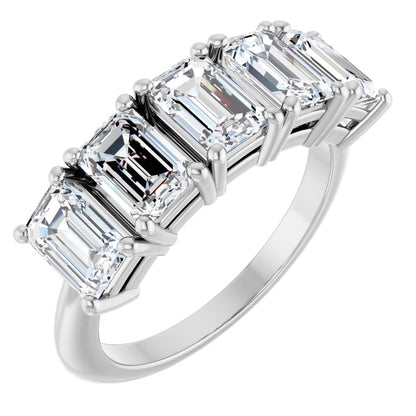 2 1/2 Ctw Emerald Lab-Grown Diamond Anniversary Band