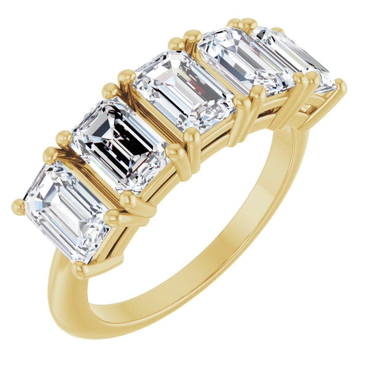 2 1/2 Ctw Emerald Lab-Grown Diamond Anniversary Band