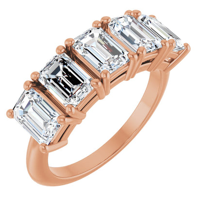 2 1/2 Ctw Emerald Lab-Grown Diamond Anniversary Band