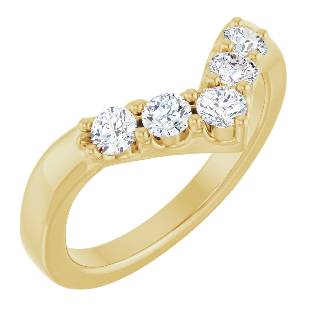 1/6 Ctw Lab-Grown Diamond Contour Band